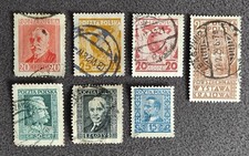 Poland Poczta Polska Stamps 1927-1928 Lot 7 Values Used