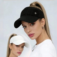 Sports Sun Visor Hat Adjustable Men Women Wide Brim Golf Tennis Running Beach