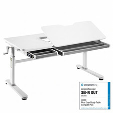 HOKO Kinderschreibtisch h&ouml;henverstellbar 120x60 cm neigbar 2 Schubladen Haken