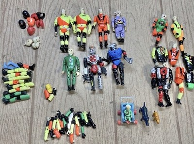 Crash Dummies Action Figures 1991 Tyco Vintage Loose Lot Of 7 Dog Cat Baby Spin