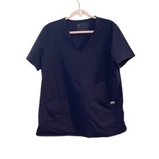 Figs Women  s Casma Scrub Top Dark Navy Blue Size Large Style FW1100