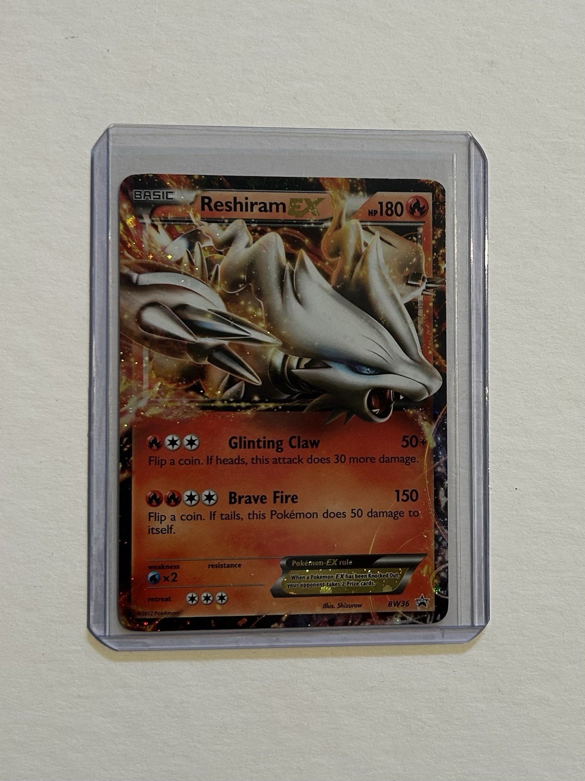 POKEMON POKÉMON TCG 2012 RESHIRAM EX BW36 BLACK WHITE BLACK STAR PROMO HOLO NM