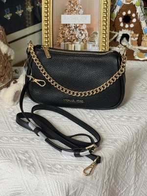 NWT MICHAEL KORS Carmela Small Pebbled Leather Convertible Crossbody Bag $228