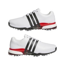 NEW Mens 199 ADIDAS Tour360 24 Golf Shoes IH8539 White/Black/Lucid Red 13