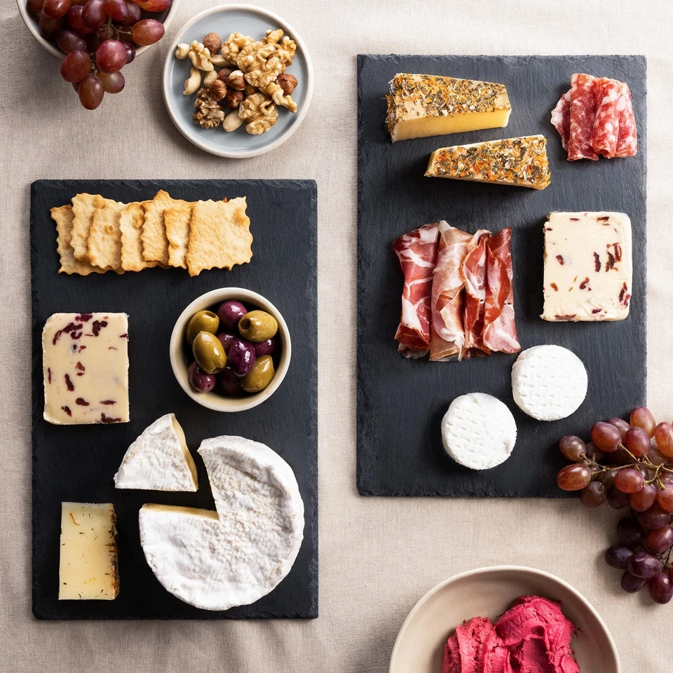 Natural Slate Serving Plates - Set of 6 Place Mat Serving Trays - Medium Rect... - Image 2 of 4