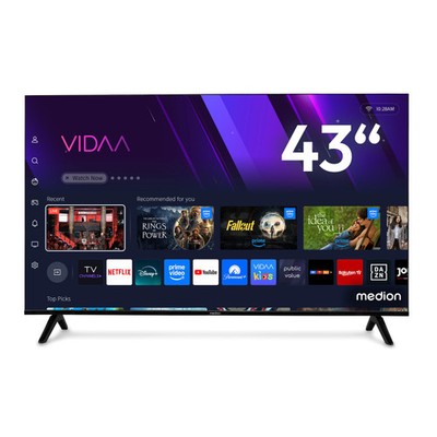 MEDION X8432507 43'' UHD Fernseher Smart-TV HD Triple Tuner  CI+ HDR PVR ready