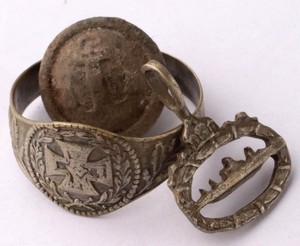 U-boat 800 Silver German imperial navy ring WW1 Pendant Submarine U-Boot WWI Set