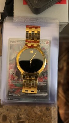 Men s Movado Museum Classic Gold- Tone Watch with Black Dial 