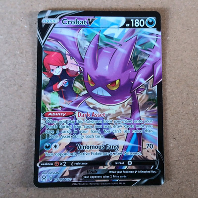 Pokémon TCG Crobat V 180 KP TG20/TG30 Englisch Holo Trainer Gallery