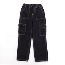 BDG Urban Outfitters Black Skate Jean Cargo Pants W27 Contrast Stitch