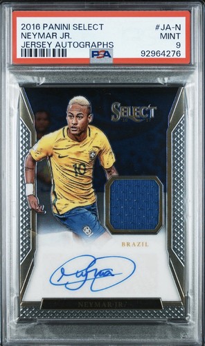Neymar Jr. #JA-N 2016 Panini Select Jersey Autographs card