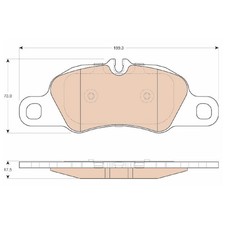 Satz Bremsbeläge Bremsklötze vorne für Porsche Boxster 981 Cayman | 23934493