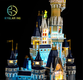 LED Light Kit for Disney Castle - Compatible with LEGO&reg; 71040 Set (Remote)