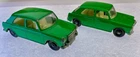 1966 Matchbox Lesney Series No. 64 M.G. 1100 4-Door Green Sedans w/Dog & Driver!