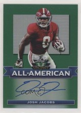 2019 Leaf Valiant All-American Green 32/75 Josh Jacobs #AA-JJ3 Auto uk2