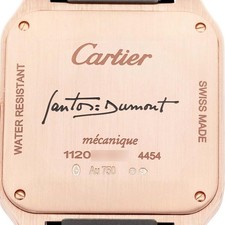 Cartier Santos Dumont Large Rose Gold Manual Mens Watch WGSA0098 Card 6