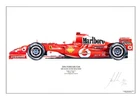 Print / sheet 2006 Ferrari F248 Formula 1 car, David Wilson, 30 of 250