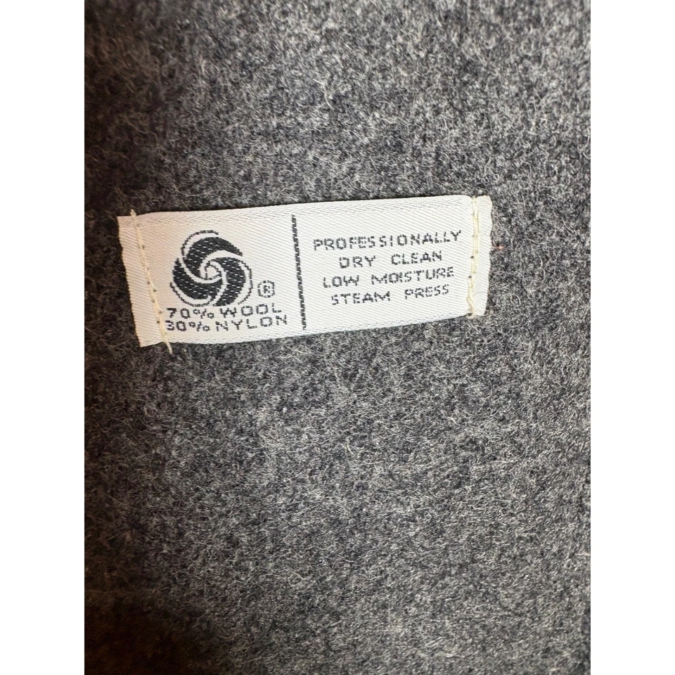 Abrigo largo completo Charles Klein para hombre gris mezcla de lana gabardina Foto 4 de 4