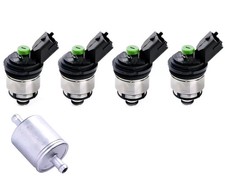 KIT 4 INIETTORI GPL LANDI RENZO ATTACCO MTA TAPPO VERDE ORIGINALI