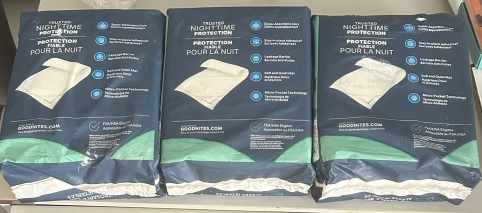 Alfombrillas desechables Goodnites almohadillas para mojar la cama para niños y niñas 27 CUENTAS Foto 3 de 4