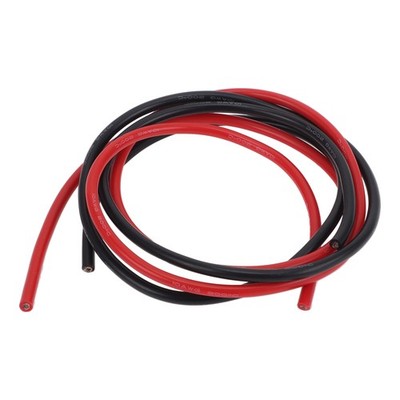 Ground Wire Power Wire 2m Schwarz Rot TC 1 Set 10AWG Vollständig isoliert