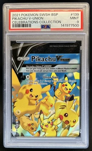 2019-2023 Pokemon SWSH Black Star Promos Pikachu V-UNI #SWSH139 PSA 9