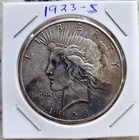1923-S Peace Silver Dollar Circulated with Strong Detail 90% Silver (D-6)