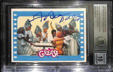 Frankie Avalon & Didi Conn Signed #1 1978 Grease Sticker Card Beckett Auto 10