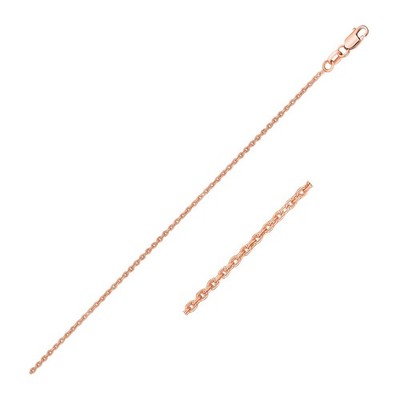 Ovale Kabelgliederkette 14 Karat Rotgold (0,97 mm)