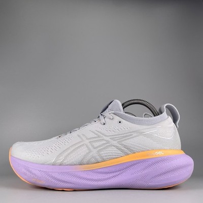 ASICS Gel-Nimbus 25 Shoes Women's Size 9.5 Gray Purple Running Sneakers Shoe EUC