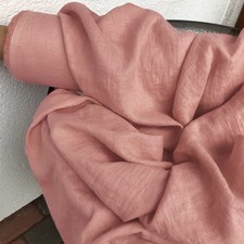 Natural Linen Fabric by the Yard Soft Washed Flax Sewing Material Clothing 58" W