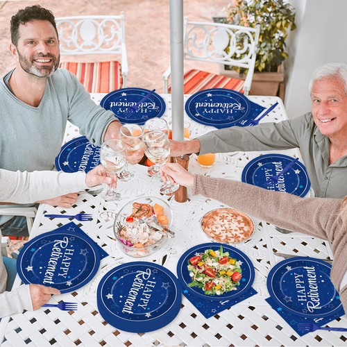 50 Guests Retirement Plates and Napkins Party Supplies Happy Retirement Party... - Picture 6 of 7