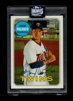 2018 Topps Archives Signature Series JORGE POLANCO Minnesota Twins 22/99