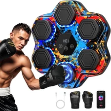 TGLLM Music Boxing Machine, Smart Bluetooth Boxing Machine with Gloves, Wall ...
