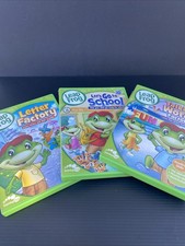 Lot of 3 Leap Frog: Talking Words  Letter Factory  Let  s Go to School DVD