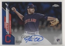 2020 Topps Chrome Rookie Blue Refractor 100/150 Aaron Civale #RA-AC Auto 03l3