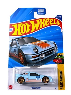 2025 Hot Wheels #247 Peak Pursuit 9/10 FORD RS200 GULF Blue NEW Near Mint
