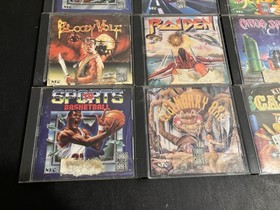 NEC TurboGrafx16 Console with OEM Controller 10 Games In Cases and Hookups Works