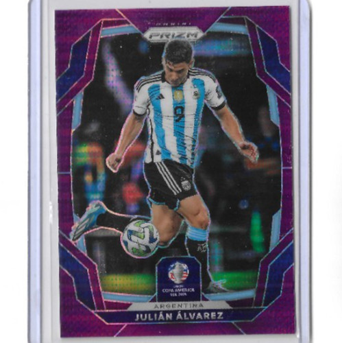 Julian Alvarez 2024 Panini Prizm CONMEBOL Copa America Purple Pulsar /49 #12