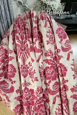Laura Ashley TATTON CERISE Made To Measure Curtains, L 38” x W 51”