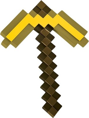Offizielle Minecraft Pick Axt Verzaubertes Gold Design NEU