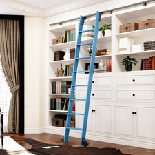 Sliding Library Ladder with Telescopic Top Ho...