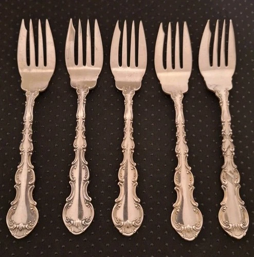 Gorham Strasbourg Sterling Silver 6 3/8" Salad Fork No Monos. Price for 1 Fork