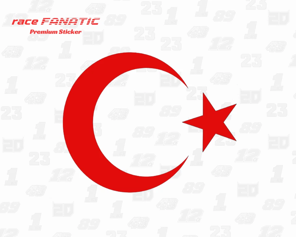 Türkei Halbmond Stern Sticker Schwarz Auto Aufkleber Türkische Flagge Vinyl - Bild 2 von 4