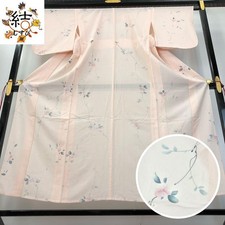 Silk Summer Kimono Flower Pattern Maiden Color A-Condition