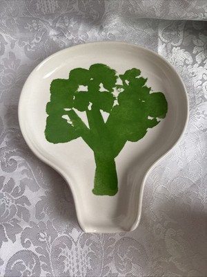 Kate Spade New York Lenox Ceramic Broccoli Spoon Rest Microwave & Dishwashr Safe