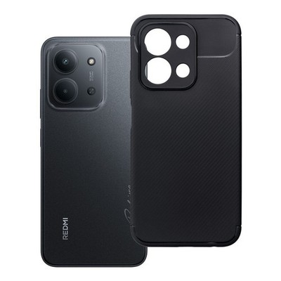 FÜR XIAOMI POCO C85 - CARBON Vennus ELITE Case Cover Hülle Schutz Etui SCHWARZ