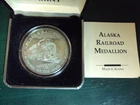 1992 Alaska Mint 1 oz .999 silver Alaska Railroad Medallion Number 0051
