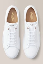 Good Man Brand Edge White Lo Top Sneaker Mono Nappa Leather Lace Men's Size 16