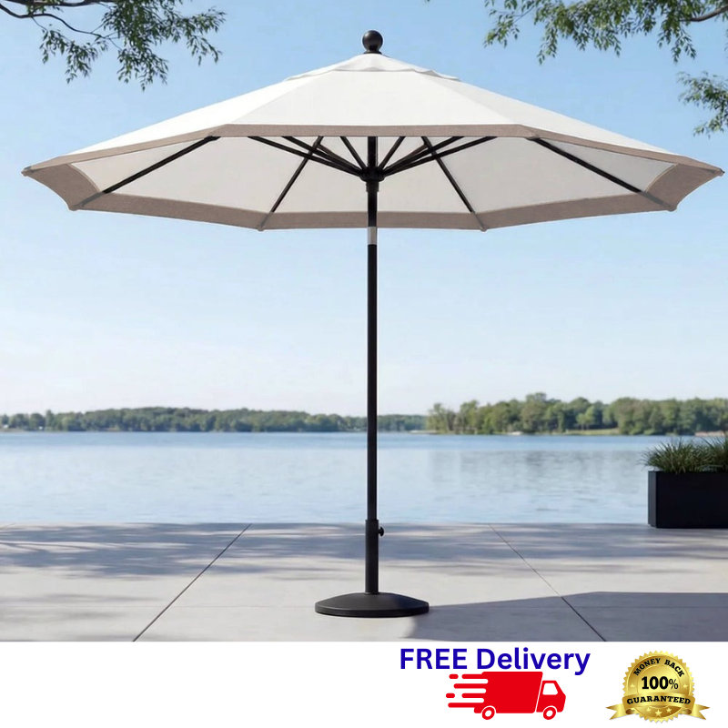10 ft offset patio hanging umbrella tan 10 FT Patio Offset Umbrella Outdoor Cantilever Umbrella, 24 Month Fade –  Eco Trade Company